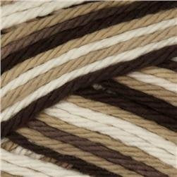 Lily Sugar'n Cream Yarn - Ombre Chocolate 95 Yards 2 OZ