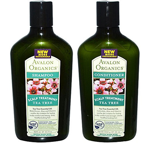 Avalon Duo Set: Shampoo and Conditioner, Scalp Treatment Tea Tree, 11 oz each