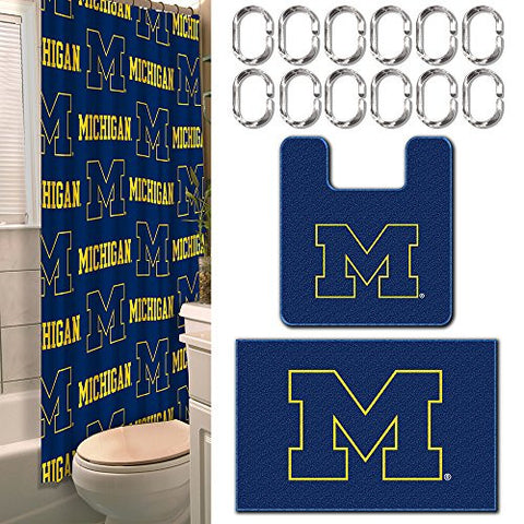 Michigan Wolverines 15-Piece Bath Set