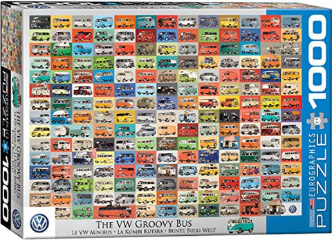 Volkswagen Groovy Bus 1000 pc 10x14 inches Box, Puzzle