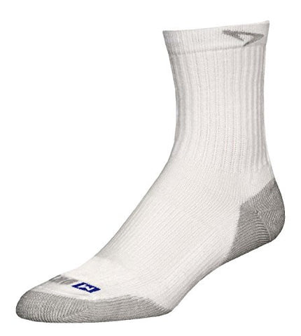 Drymax - Running Socks, Run Crew - White/Gray, XL