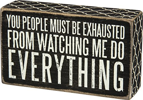 Box Sign - Do Everything, 6" x 3.50" (Paper, Wood)