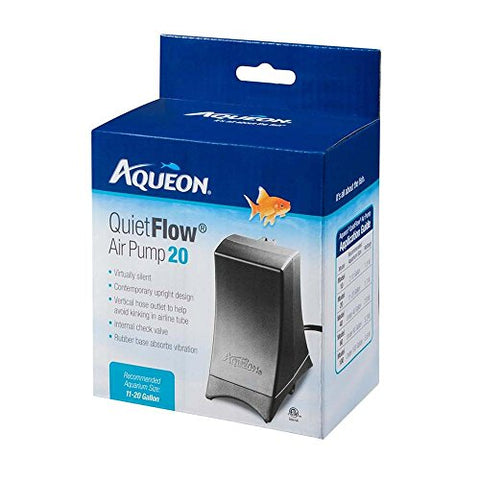 Aqueon QuietFlow Air Pump 20 Black 4.9" x 2.38" x 4.56"
