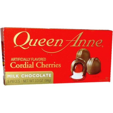 Valentine Milk Chocolate Cordial Cherries 5pcs 3.3 Oz Box In Pdq