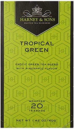 Premium Teabags - Flavored Green Tea, Tropical Green (20ct)