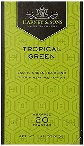 Premium Teabags - Flavored Green Tea, Tropical Green (20ct)