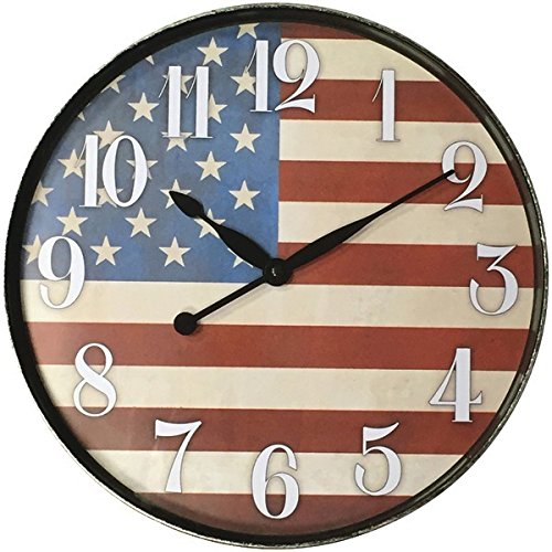 12" American Flag Wall Clock
