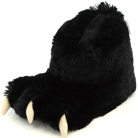 Lazy One Paw Slippers, Black Paw Slipper, S