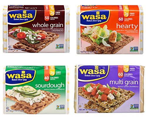 Crispbread 4-pack (Multi Grain 9.7 oz, Whole Grain 9.2 oz, Hearty Rye 9.7 oz and Sourdough 9.7 oz)