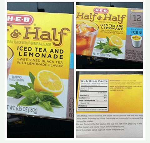 H‑E‑B Half and Half Iced Tea Single Serve 12 Count.