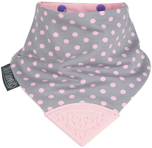 Neckerchew - Patterned, Polka Dot Pink