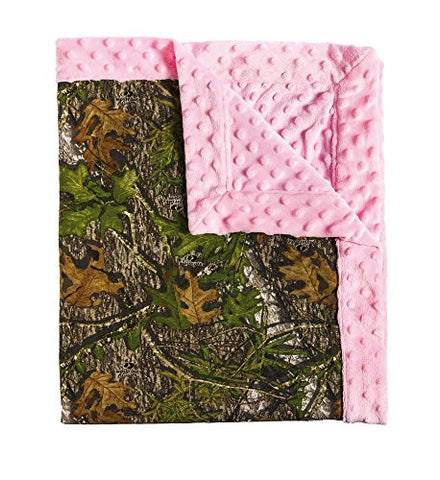 Mossy Oak Minky Dot Blanket, Pink