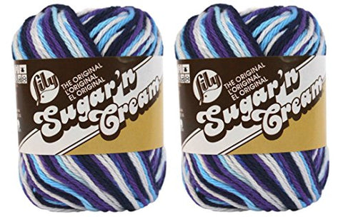 Lily Sugar'n Cream Yarn - Ombre Moondance 95 Yards 2 OZ