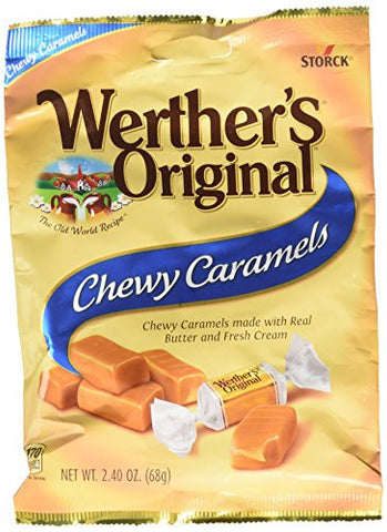 Werther's Original Chewy Caramel 2.4 Oz Peg Bag