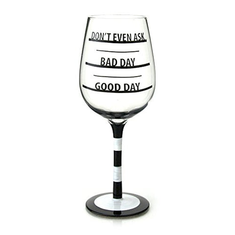 Enesco ONIM Wine Glass How Was Day