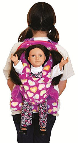 Child's Backpack with 18" Doll Carrier & Sleeping Bag - Purple