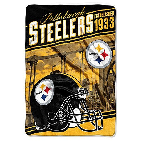 Pittsburgh Steelers NFL "Stagger" Oversized Micro Raschel Throw 62”x 90”