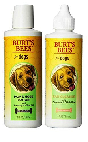 Burt's Bees Ear Cleaning Solution 4 oz and Burt's Bees Paw & Nose Lotion 4 oz