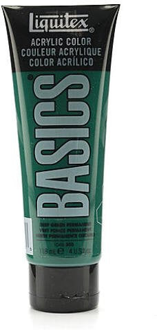 Liquitex Basics Acrylic, Permanent Green Deep, 4 oz