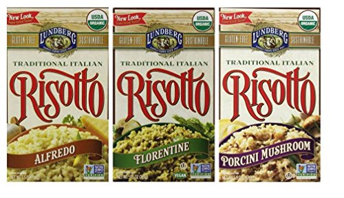 Risotto Alfredo 5.5 oz, 
Risotto Florentine 5.75 oz and
Risotto Porcini Wild Mushroom 5.9 oz