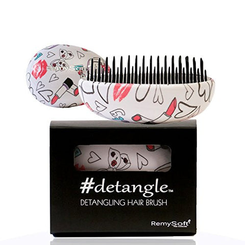 RemySoft Detangling Hair Brush - #detangle (BabyDoll) - Professional Compact Detangler for Adults and Kids - A must have for Hair Extensions and all hair types