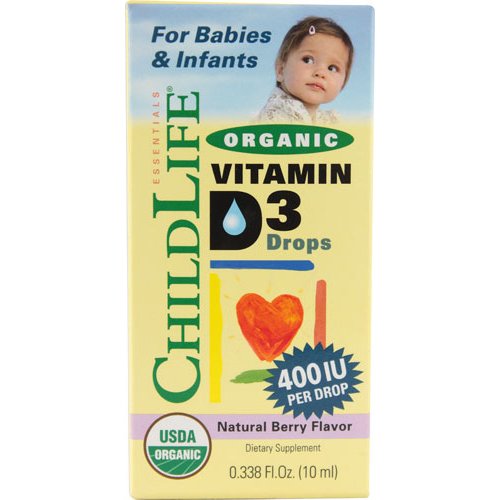 ChildLife Vitamin D3 Drops, Organic, Natural Berry, 0.338 oz