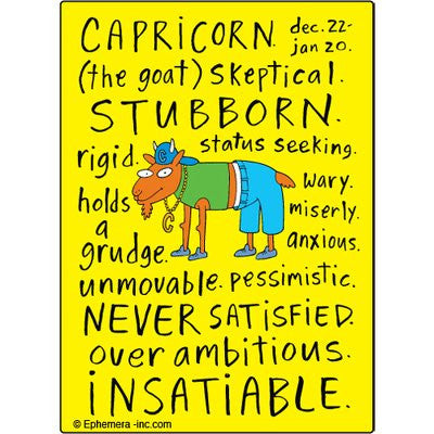 Capricorn Clayboys Zodiac - Rectangular Magnet