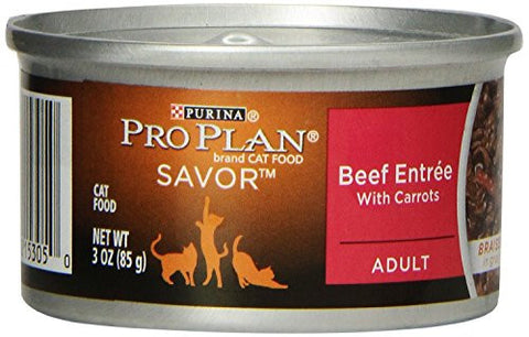 Pro Plan Savor Braised Beef Carrot Cat 3 oz