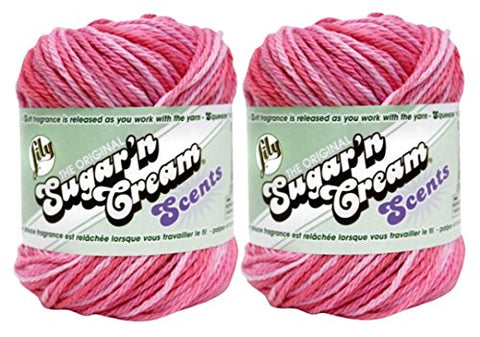 Lily Sugar'n Cream Yarn - Scents Rose Petal 95 Yards 2 OZ