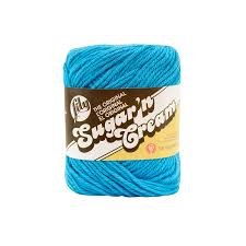 Lily Sugar'n Cream Solid Yarn Hot Blue 120 Yards 2.5 OZ