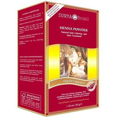 Surya Henna Powder - Golden Brown, 50g