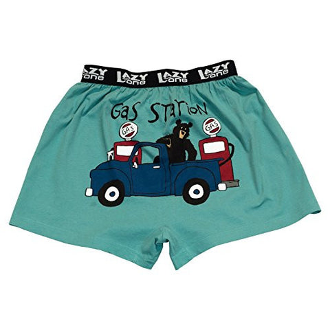 Lazy One Comical Boxers, Gas Station, L