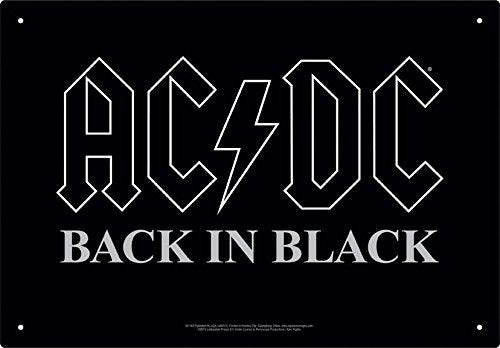 Aquarius AC/DC Back in Black Tin Sign
