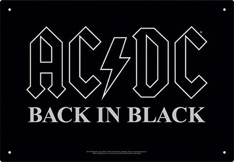 Aquarius AC/DC Back in Black Tin Sign