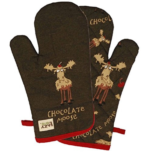Lazy One Oven Mitts, Chocolate Moose