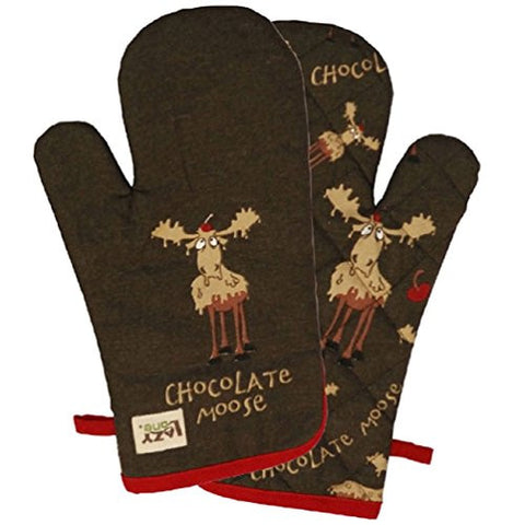 Lazy One Oven Mitts, Chocolate Moose