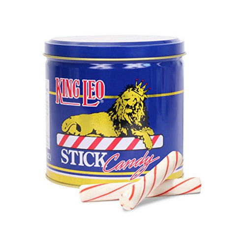 King Leo Soft Peppermint Stick Candy 19oz Gift Tin