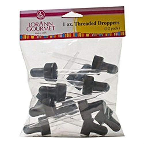 1 oz Dropper, Threaded, For Glass Bottles Only, 12-pack