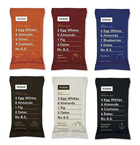 2 - Protein Bar Apple Cinnamon 1.83 oz and 2 - Protein Bar Pumpkin Spice 1.83 oz and 2 - Protein Bar Blueberry 1.83 oz and 2 - Protein Bar Chocolate Coconut 1.83 oz and 2 - Protein Bar Coffee Chocolate 1.83 oz and 2 - Protein Bar Chocolate Sea Salt 1.83 o