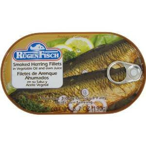 Smoked Herring Fillets in Oil, 6.7 oz