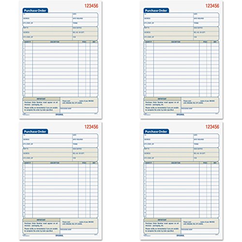 Adams Purchase Order Book, 2-Part, Carbonless, 50 Sets/Book, 5-9/16" x 8-7/16"