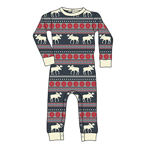 Lazy One Moose Fair Isle - 269, Union Suit, 12 Months