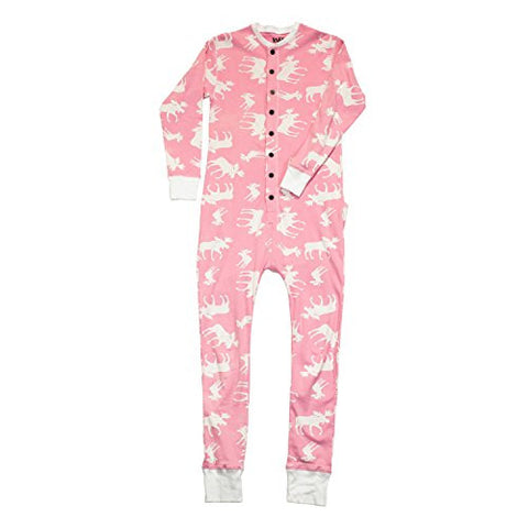 Lazy One Pink Classic Moose - 255, Adult Flapjacks, S