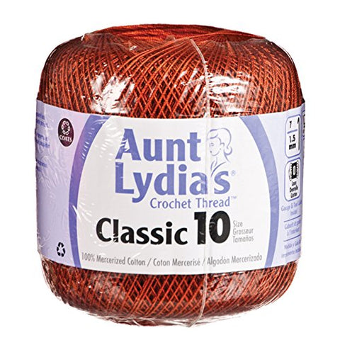 Aunt Lydia's- Classic Crochet Thread Size 10, Russet