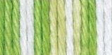 Lily Sugar'n Cream Yarn - Stripes Lime 95 Yards 2 OZ