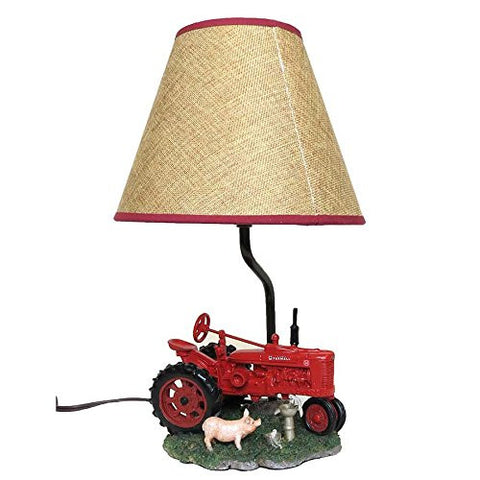 Farmall Table Lamp/Resin/w/burlap shade