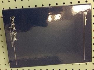 Adams Hardbound Receipt Book, 3-Part, Carbonless, 4/Page, 200 Sets/Book