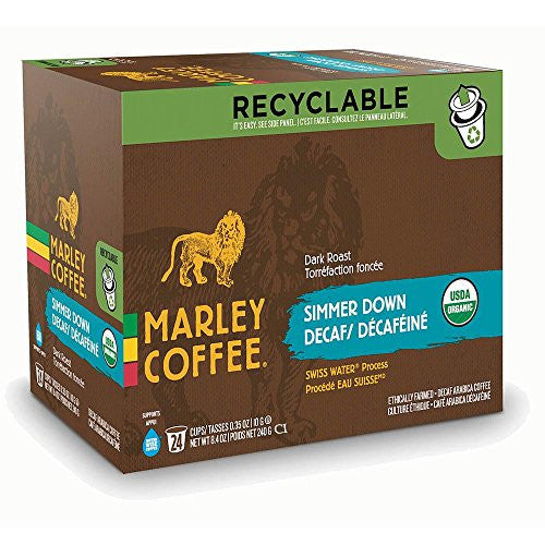 MARLEY, SIMMER DOWN SW DECAF (24 SINGLE SERVE CUPS)