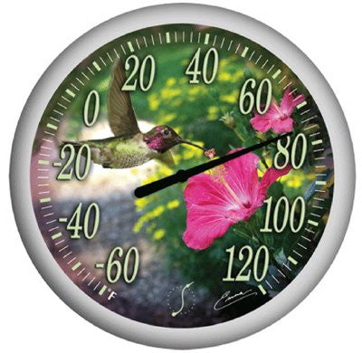 13.25" Hummingbird’s Bouquet Thermometer