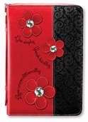 Bible Cover: Black and Red Daisy, M